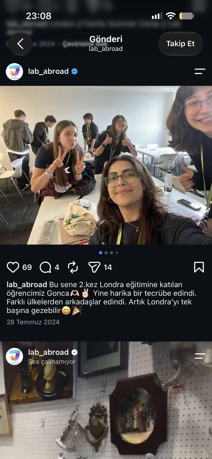 Lab Abroad öğrencileri sınıfta arkadaşlarıyla